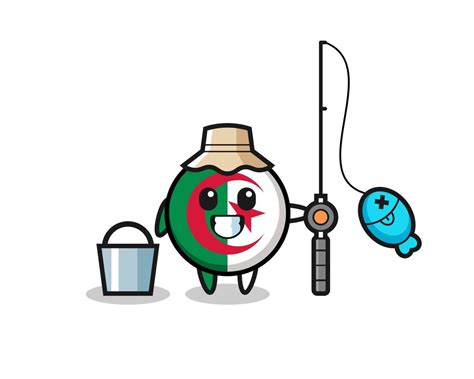 Personagem Mascote Da Bandeira Da Arg Lia Como Pescador Vetor