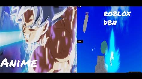Goku Mui Anime Vs Game Skillset Comparison Roblox Dbn Youtube