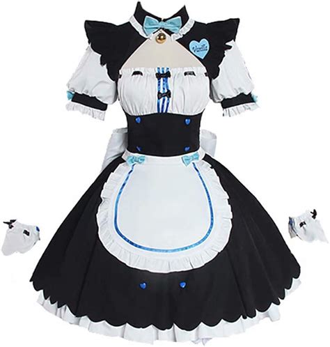 nekopara anime cosplay chocola vanilla maid uniforms dresses halloween party costumes vanilla