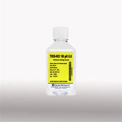 Quality Biological Inc Tris Hcl 1 M Ph 80 500 Ml Quantity Each