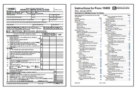 2018 1040x Form And 1040x Instructions