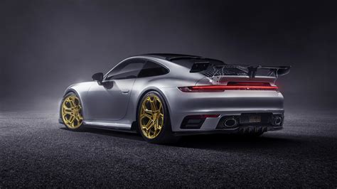 Techart Upgrade New Porsche 911 With Some Gold Wheels And Wild Wing