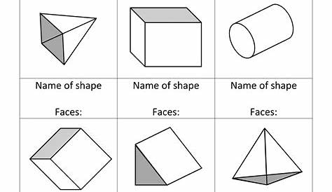 3d Shapes Worksheets