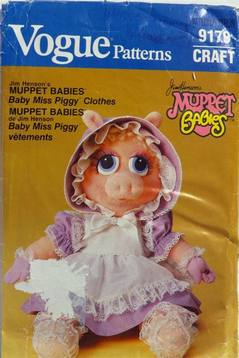 Vogue 9179 Jim Hensons Muppet Babies Baby Miss Piggy Clothes