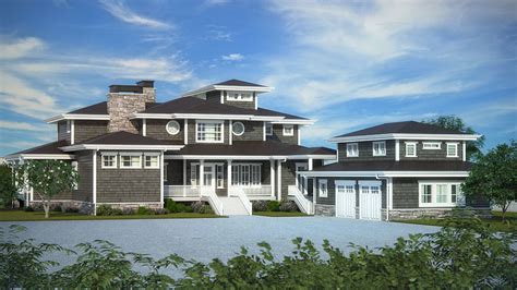 Exciting Shingle Style House Plan With Wrap Around Porch 95035rw