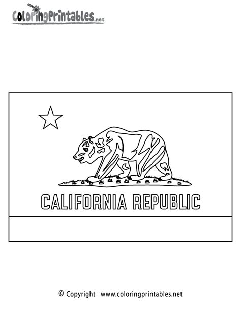 California Flag Coloring Page A Free Travel Coloring Printable