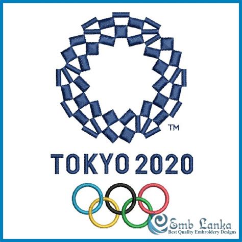 2020 Summer Olympics Logo Embroidery Design
