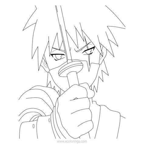 Kakashi Hatake Coloring Pages Black And White