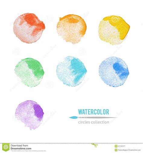 Watercolor Circles Stock Vector Illustration Of Element 51191377