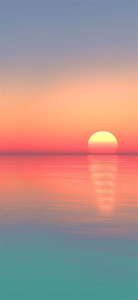 1125x2436 Gradient Calm Sunset Iphone Xsiphone 10iphone X Wallpaper