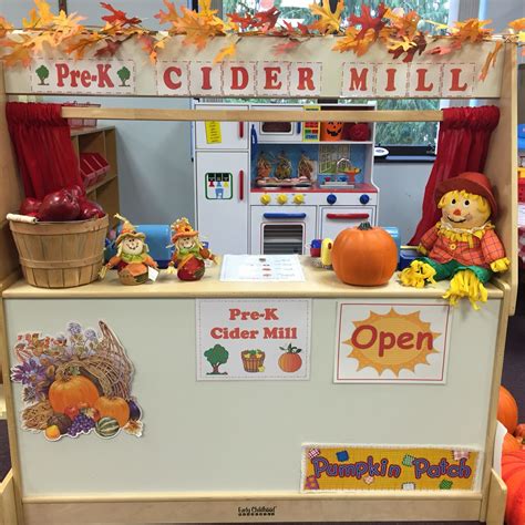 Dramatic Play Area Fall Theme Pre K Cider Mill Fill With Pretend