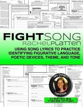 Last year, i used a song or two to help them identify the different types of figurative language. Use "Fight Song" by Rachel Platten to help your students ...