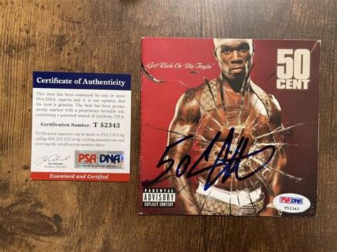 50 Cent Signed Autograph Get Rich Or Die Tryin Framed Cd Display Rare