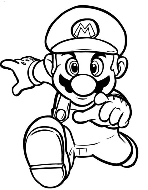 Disegno Di Super Mario Bros Da Colorare Per Bambini