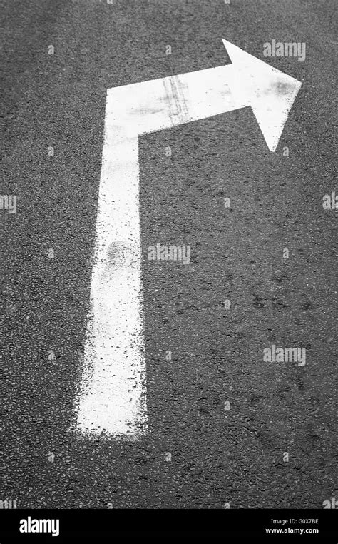 Straight On And Right Turn Arrow High Resolution Stock Photography And