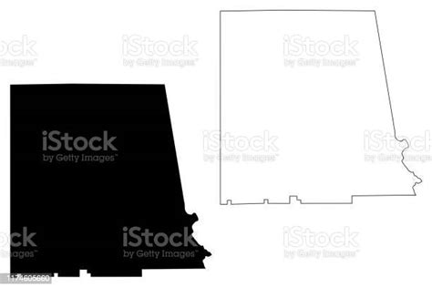 Chambers County Alabama Map Vector Illustration Scribble Sketch