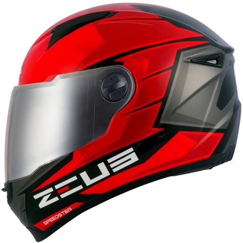 Capacete Zeus Evo Speedster Vermelho Grid Motors