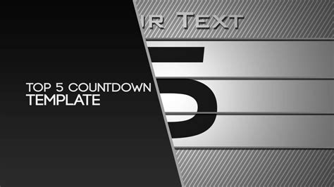 Download easy to customize after effects templates today. Free After Effects Template : Top 5 Countdown - by Nerow ...
