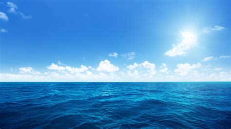 Download Horizon Sky Blue Nature Ocean Hd Wallpaper