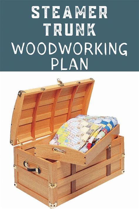 Perched atop casters, this trunk easily travels to a different room for entertaining or safekeeping. Steamer Trunk Plan in 2020 | Easy woodworking projects, Woodworking projects that sell, Woodworking