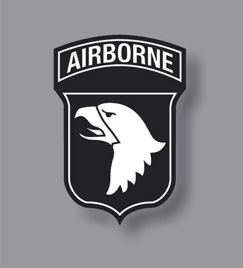Army 101st Airborne Division With Wings Wall Vinyl Decal Sticker