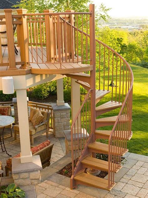 9 Spectacular Outdoor Spiral Staircase For Your Deck