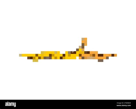 Banana Peel Pixel Art 8 Bit Old Rotten Banana Peel Stock Vector Image