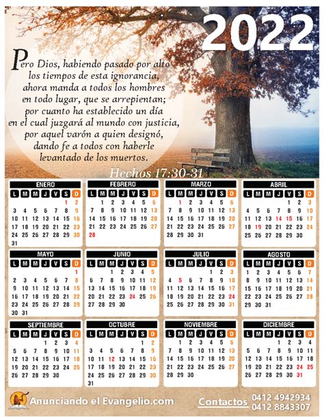 Infografías Almanaque Calendario 2022 Anunciando El Evangelio Com