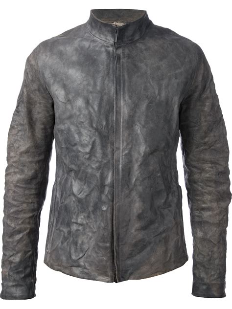 Layer Zero Horse Leather Jacket In Gray For Men Grey Lyst