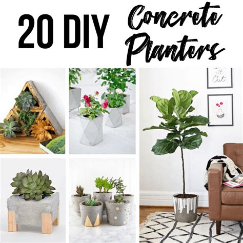 In this diy video, i'll show you how to make a large concrete planter using 2 buckets and a bag of concrete. 20 Clever DIY Concrete Planters - The Handyman's Daughter