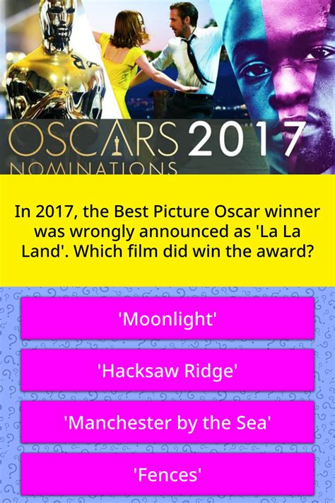 Secret invasion adds directors and more tv and streaming news. In 2017, the Best Picture Oscar... | Trivia Questions ...