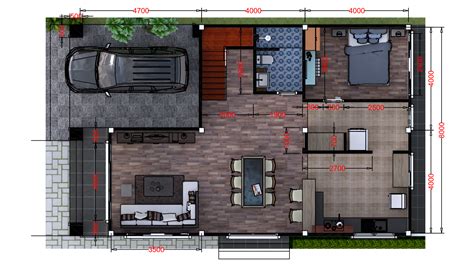 Plan 3d Interior Design Home Plan 8x13m Full Plan 3beds Samphoas Plan