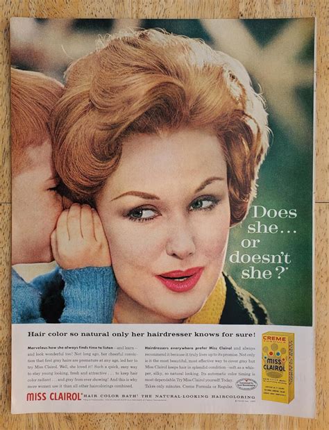 1962 Clairol Miss Clairol Hair Color Ad Wall Art Home Etsy