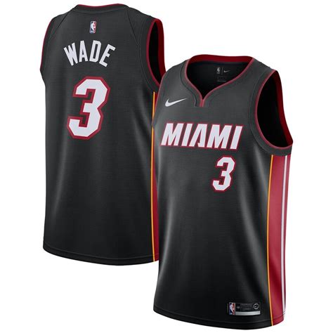 Miami Heat Dwyane Wade Nike Black Replica Swingman Jersey Icon