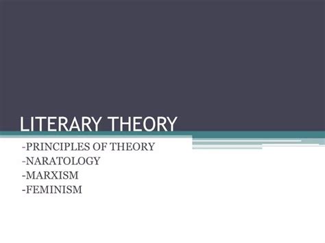 Ppt Literary Theory Powerpoint Presentation Free Download Id1082111