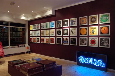 Minus The Neon Sign Vinyl Record Display Music Room Vinyl Record Frame