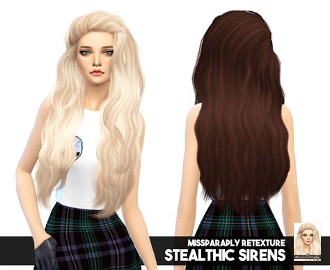 Miss Paraply Stealthic`s Sirens Solid Hair Retextured Sims 4 Hairs