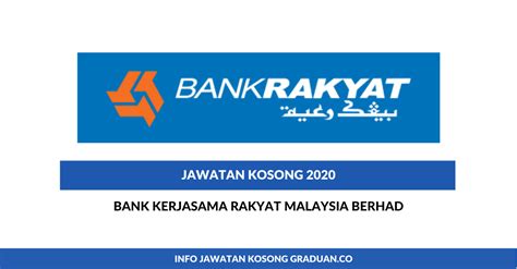 Bank kerjasama rakyat malaysia berhad (jawi: Permohonan Jawatan Kosong Bank Kerjasama Rakyat Malaysia ...