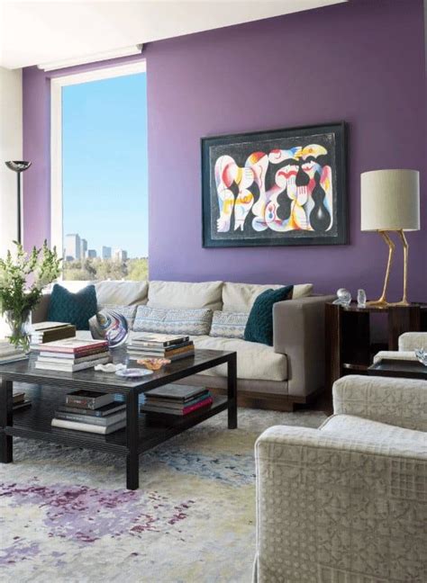 35 Purple Living Room Ideas (Photos) | Purple walls living room, Living