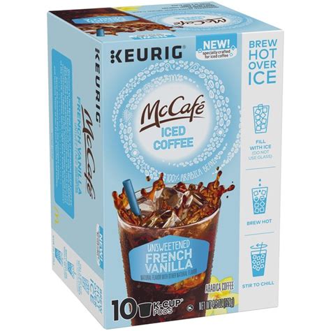 Mc Cafe Unsweetened French Vanilla Iced Coffee K Cup Pods 45 Oz