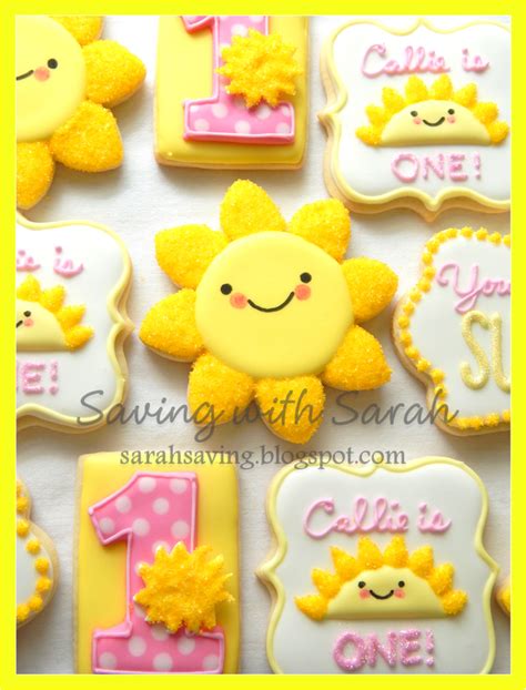 You Are My Sunshine First Birthday Cookies Sunshine Cookies