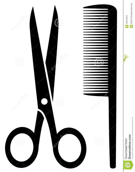 Isolated Comb And Scissors Stock Vector Illustration Of Hairstyle