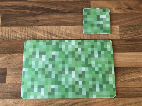 Minecraft Creeper Inspired T Place Mat Or Mouse Mat And Etsy