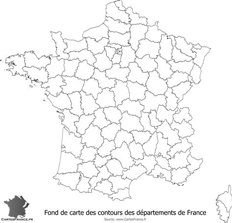 La grande variété et la richesse de chacun de. Fond de carte des contours des départements de France