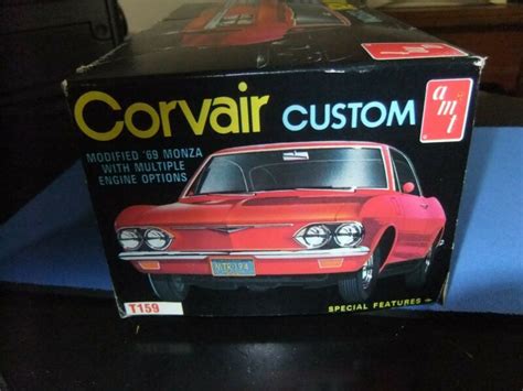 Vintage Amt 1969 Corvair Monza Custom 125 Scale Model Car Kit From