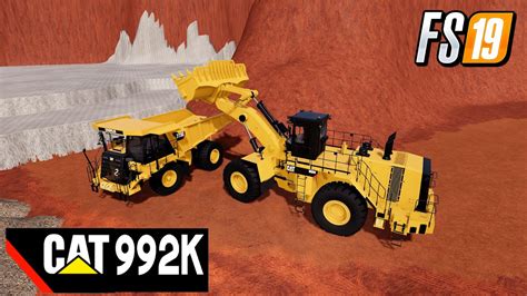 Fs19 New Caterpillar 992k Load Limestone Mining Construction Economy