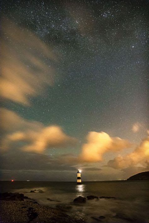 Starry Night Seen In Penmon Anglesey Wales Anglesey Wales