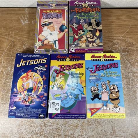 Hanna Barbera Cartoon Vhs Lot Of Flintstones Jetsons Rocky And Bullwinkle Picclick