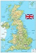 Regno Unito mappa fisica - Grafica Vettoriale © Cartarium 165839344 ...
