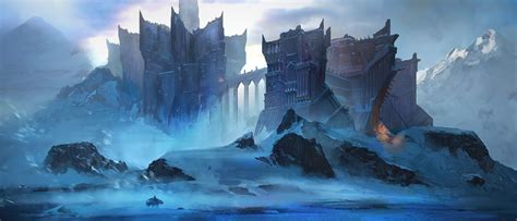 Frost Fortress Luc Fontenoy Fantasy Castle Fantasy Art Landscapes